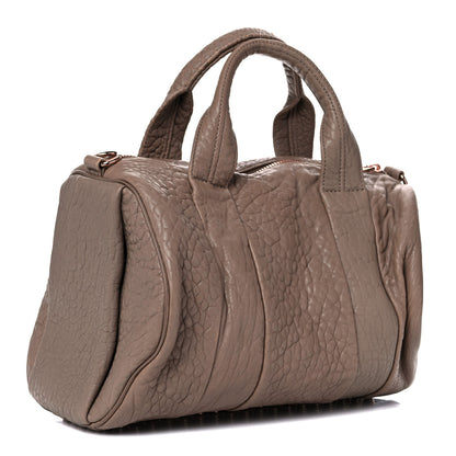 Alexander Wang Pebbled Lambskin Rocco Latte Rose Gold Hardware 3 of 12