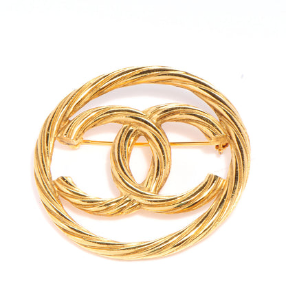 Chanel CC Rope Brooch Gold 1 of 5