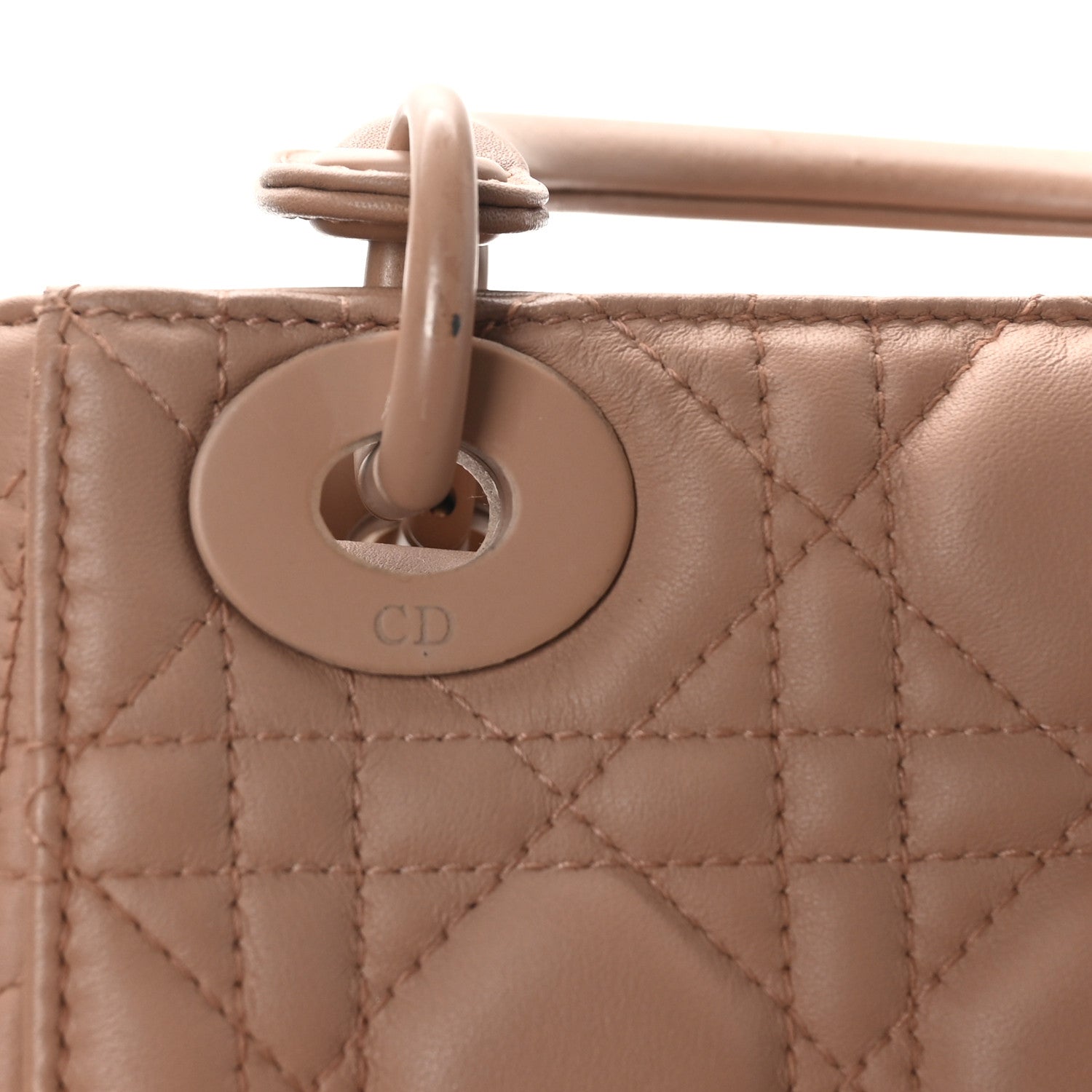 Christian Dior Ultra Matte Calfskin Cannage Mini Lady Dior Light Beige 11 of 12