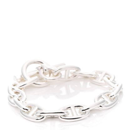 Hermes Sterling Silver TGM Chaine D'Ancre Bracelet 17 3 of 5