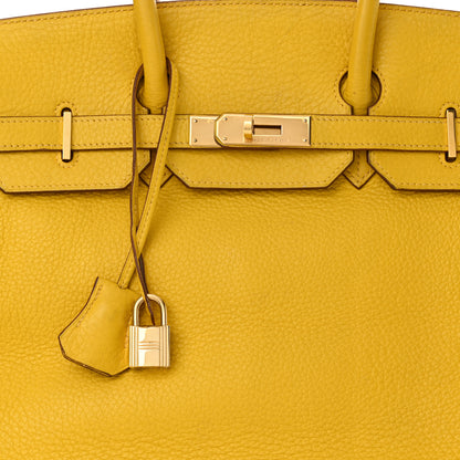 Hermes Taurillon Clemence Birkin 35 Soleil 8 of 29