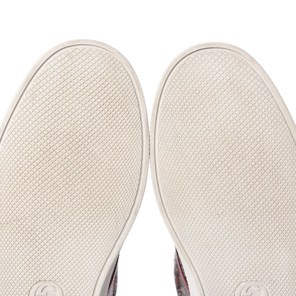 Gucci GG Supreme Monogram Tian Mens Dublin Slip On Sneakers 13 Beige Multicolor Red 13 of 14