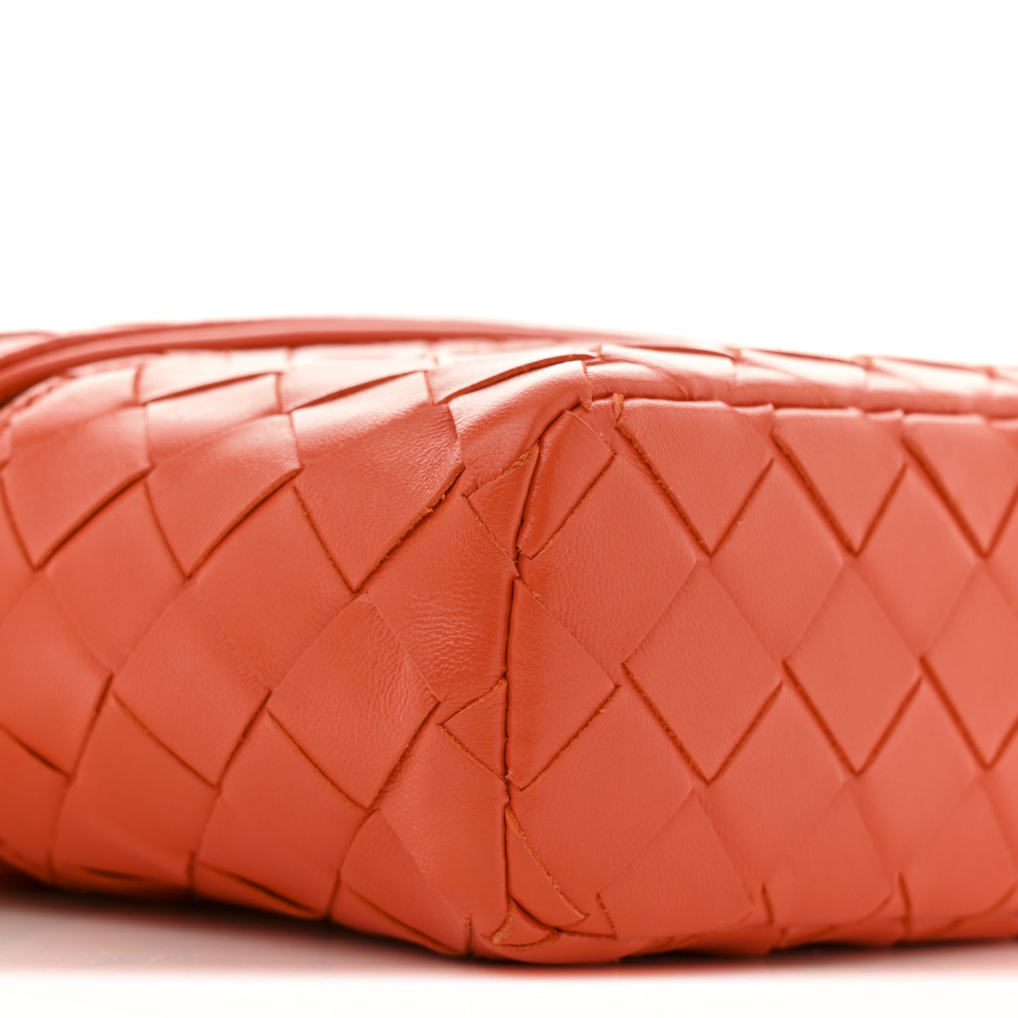 Calfskin Intrecciato Bang Bang Vanity Case Orange