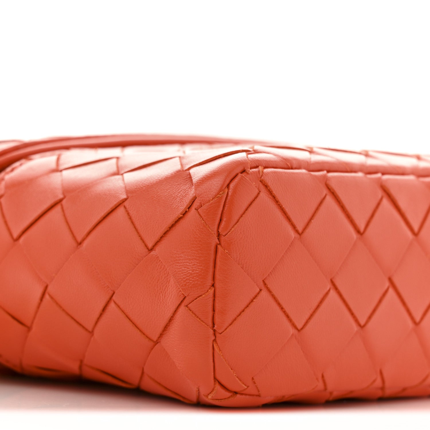 Bottega Veneta Calfskin Intrecciato Bang Bang Vanity Case Orange 9 of 12