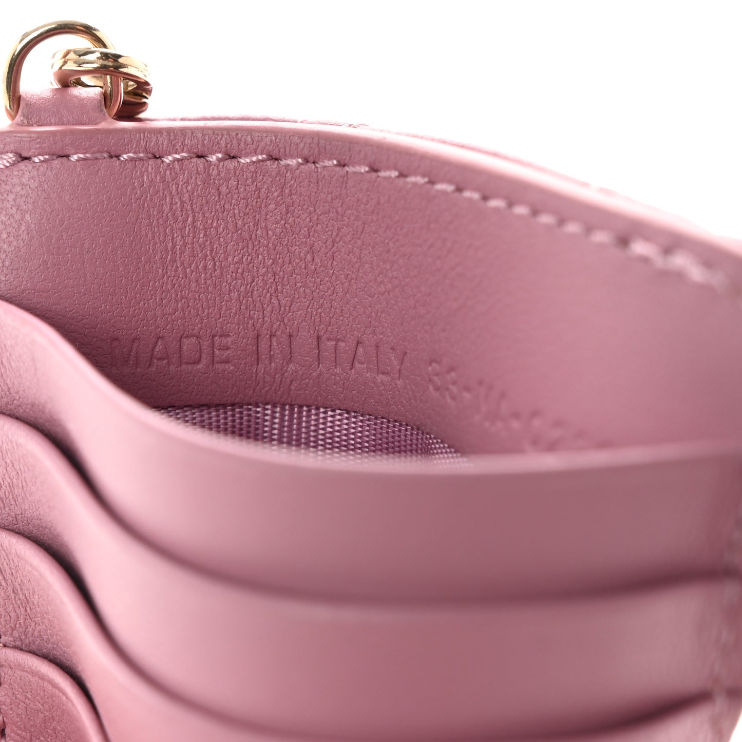 Lambskin Cannage Small Lady Dior Zip Card Holder Pink