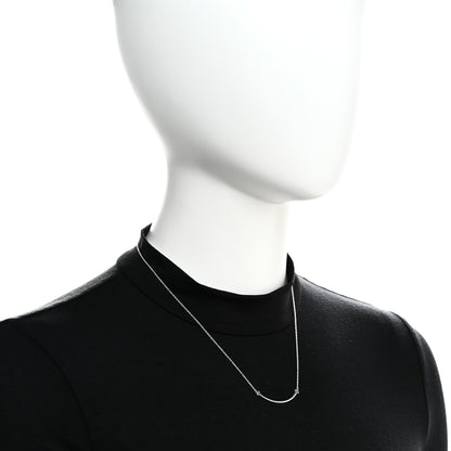 Tiffany Sterling Silver Small T Smile Pendant Necklace 2 of 7