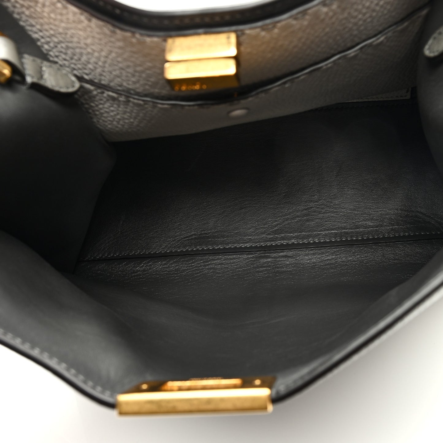 Cuoio Romano Selleria Bi-Color Medium Peekaboo X-Lite Moon Ghiaia