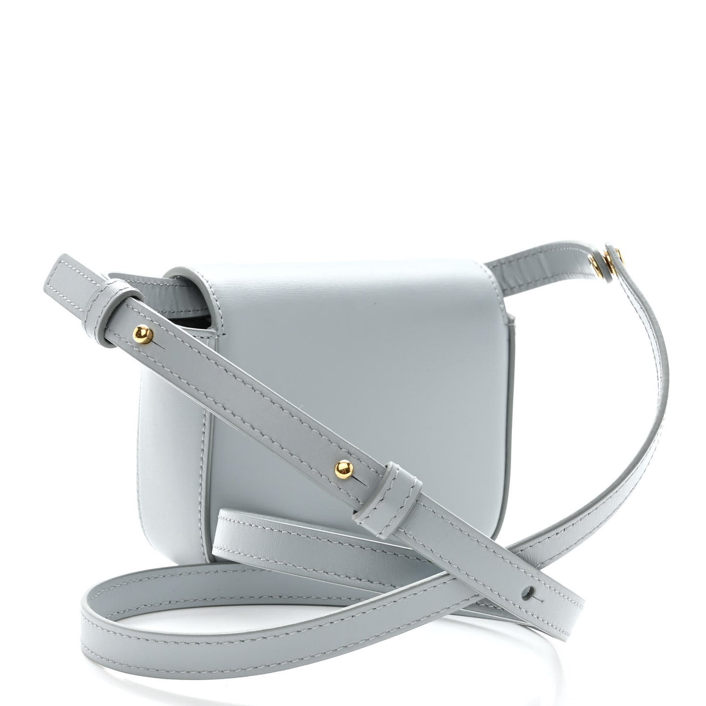 Shiny Calfskin Mini Claude Soft Blue