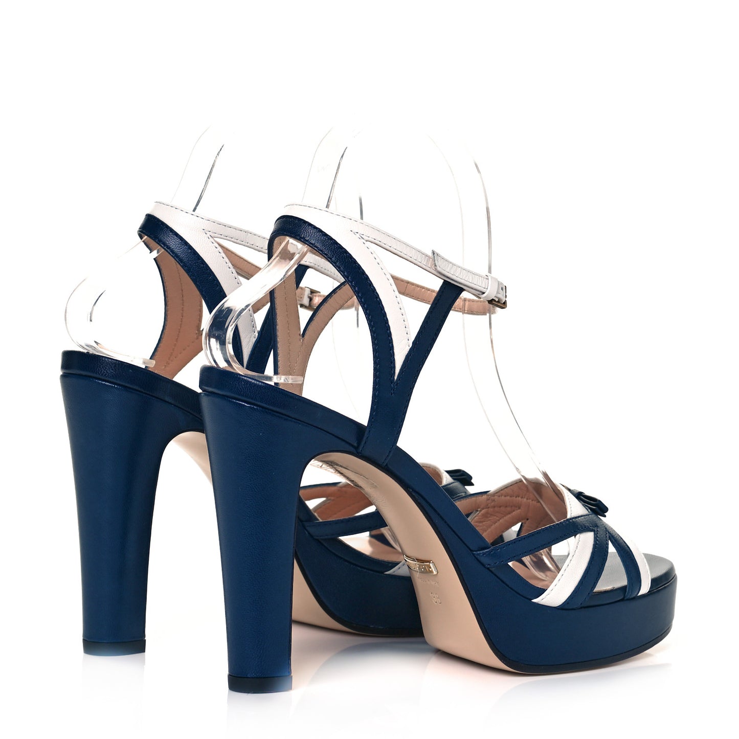 Malaga Kid Platform Sandals 38 Great White Blue Agata