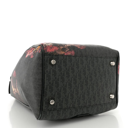 Christian Dior x Toru Kamei Coated Canvas Floral Skull Sling Backpack Grey Multicolor 4 of 11
