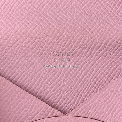 Hermes Epsom Calvi Card Case Mauve Sylvestre 5 of 9