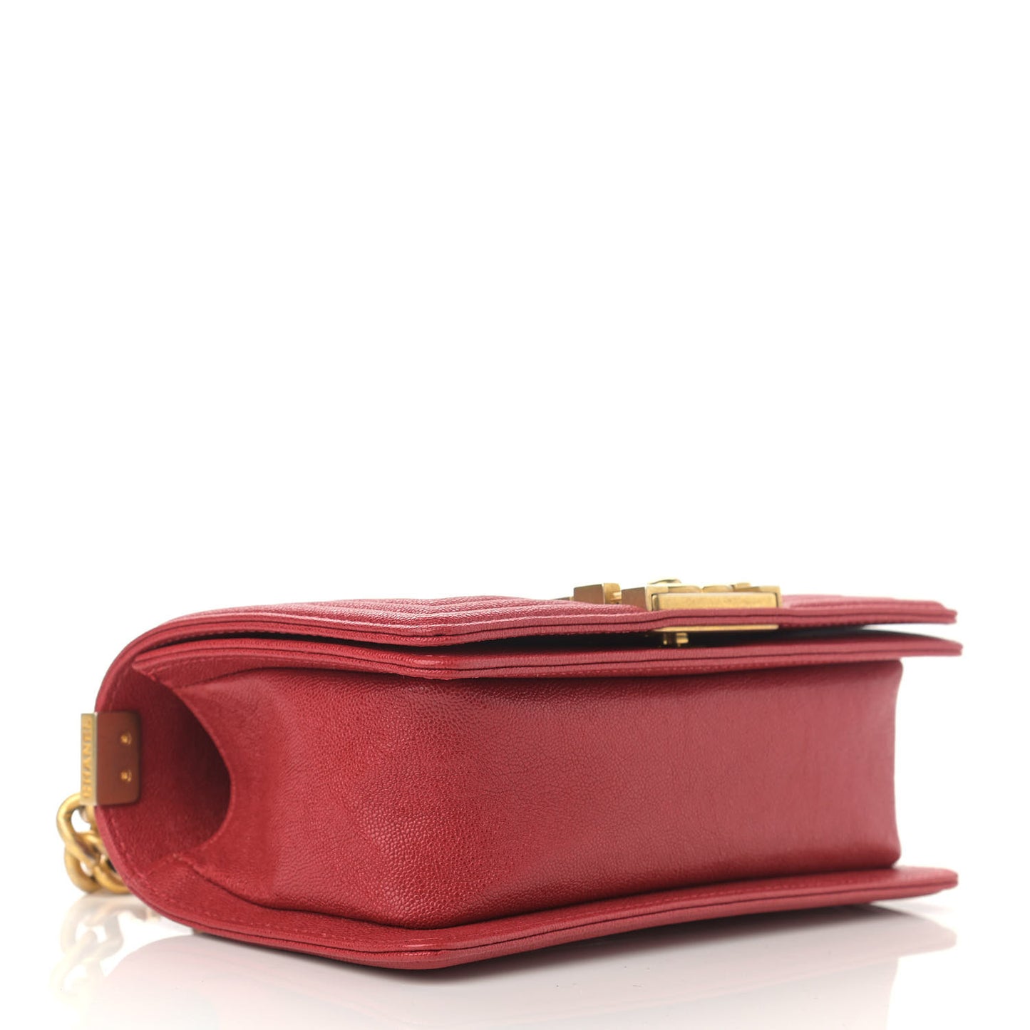Caviar Quilted Small Boy Flap Red