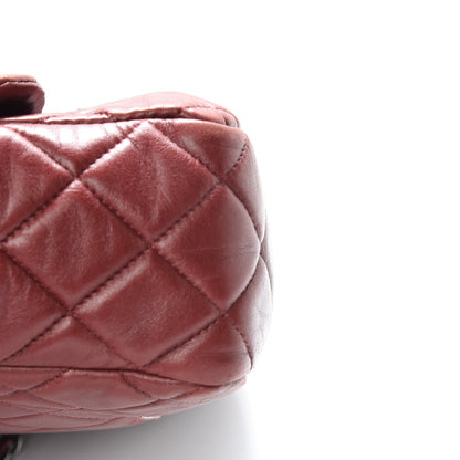 Chanel Lambskin Quilted Jumbo Single Flap Dark Red 20 of 22