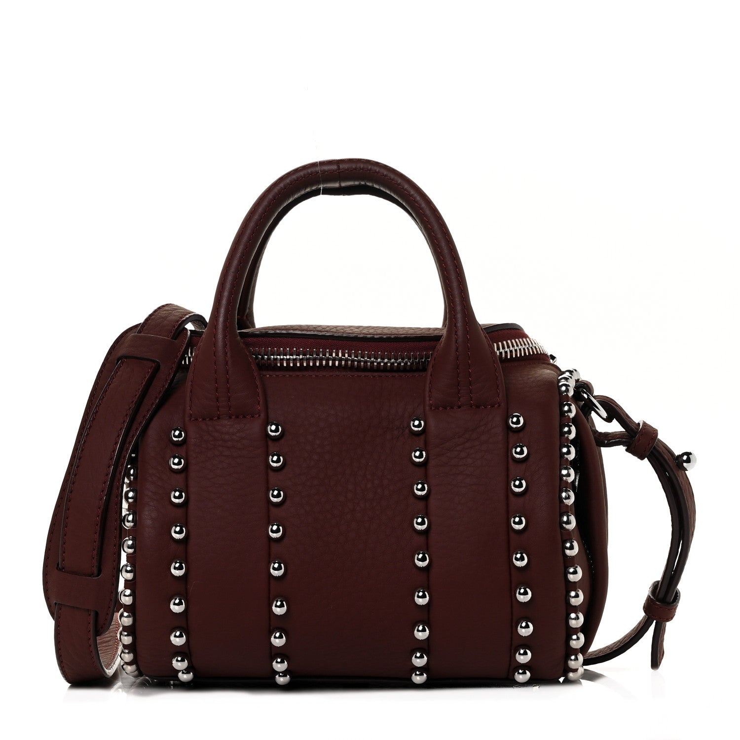 Alexander Wang Calfskin Studded Mini Rockie Matte Beet Rodium Hardware 1 of 7