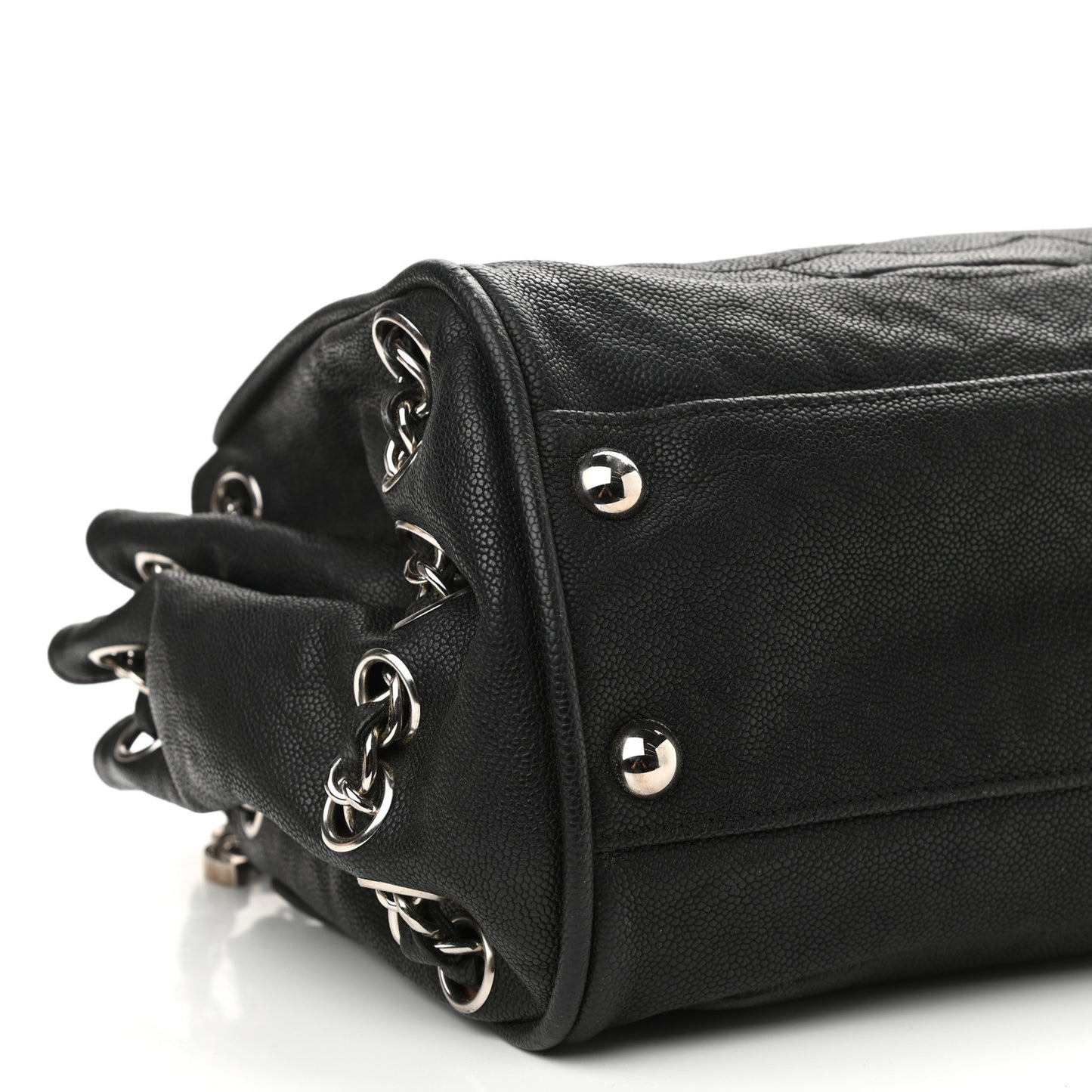 Caviar Diagonal Ligne Tote Black