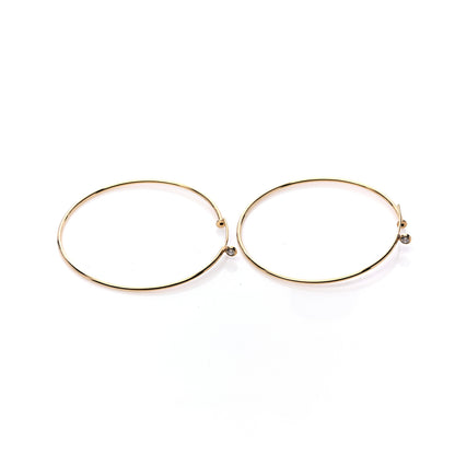 Tiffany 18K Yellow Gold Diamond Medium Elsa Peretti Hoop Earrings 3 of 5