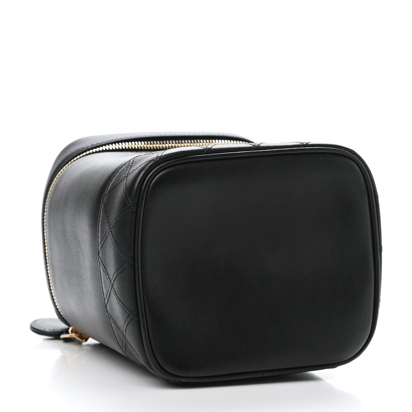 Lambskin Vanity Cosmetic Case Black