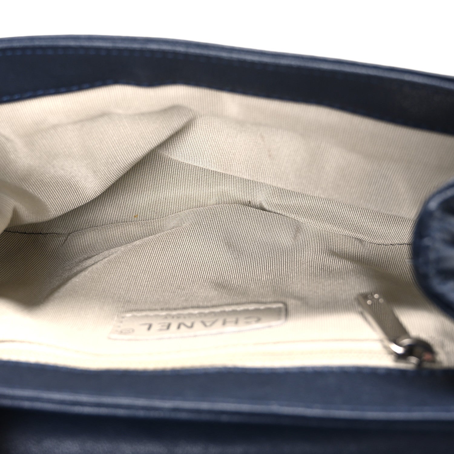 Chanel Washed Lambskin Quilted Mini Chain Around Messenger Navy Blue 5 of 10