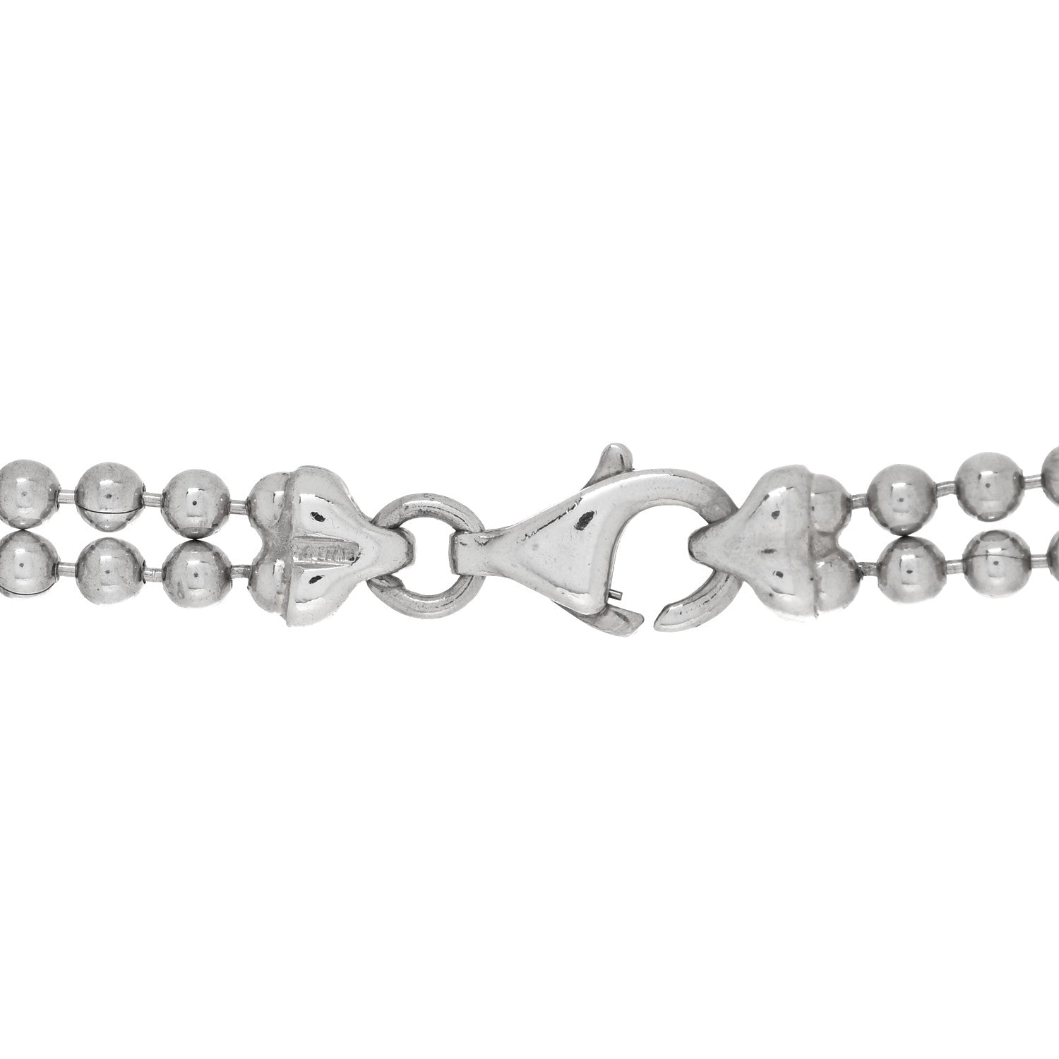 Gucci Sterling Silver  Double Bead Bar Pendant Necklace 4 of 5