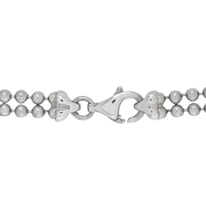 Gucci Sterling Silver  Double Bead Bar Pendant Necklace 4 of 5