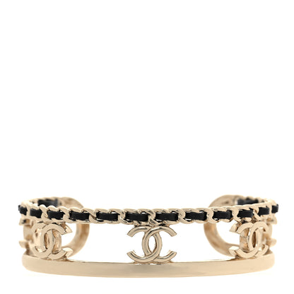 Chanel Metal Lambskin Chain CC Bracelet M Gold 1 of 5