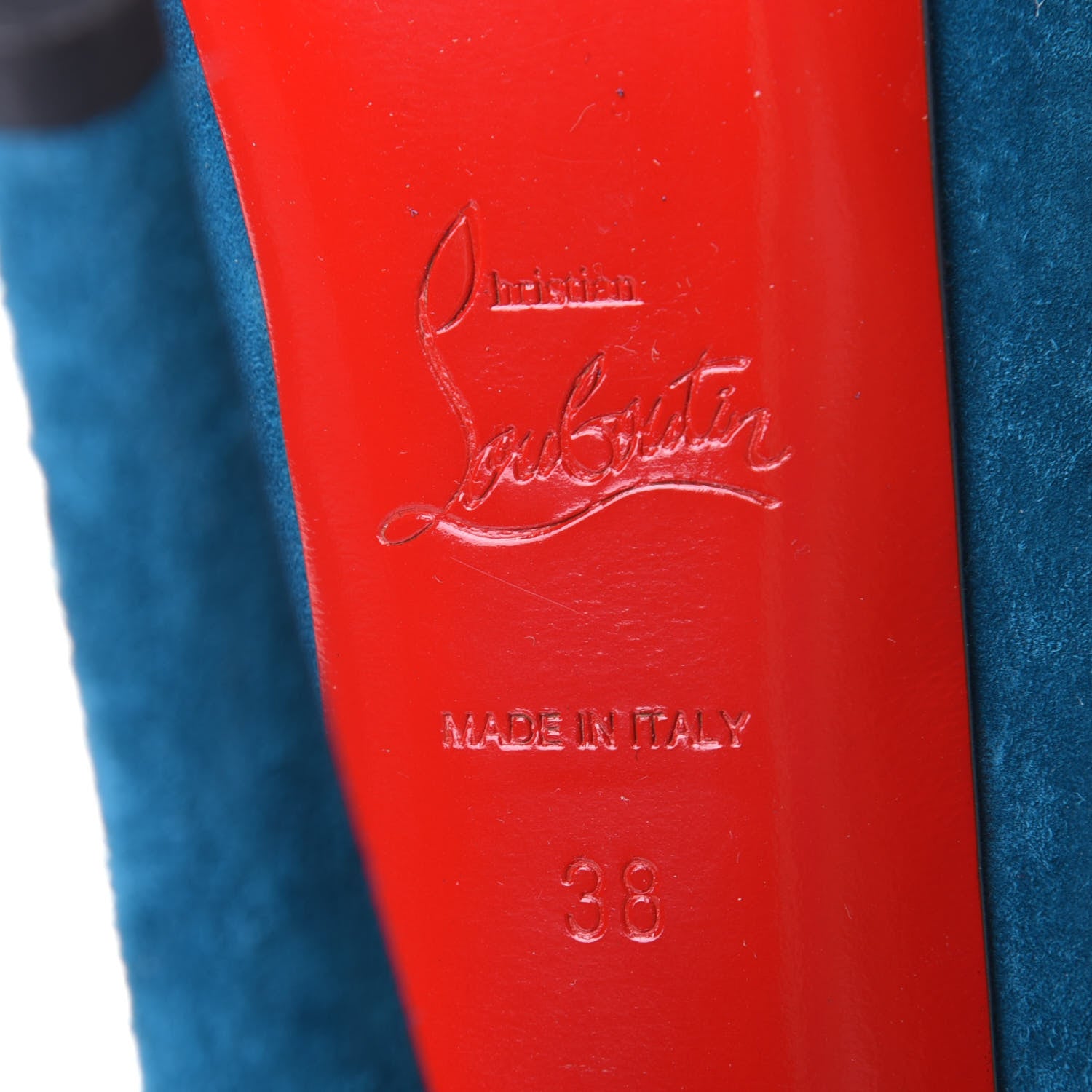 Christian Louboutin Suede Daffodile 160 Pumps 38 Peacock 8 of 10