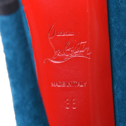 Christian Louboutin Suede Daffodile 160 Pumps 38 Peacock 8 of 10