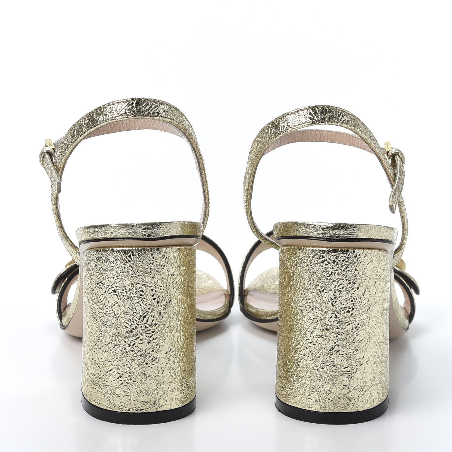 Gucci Galassia GG Marmont Ankle Wrap 75mm Sandals 38.5 Platino 6 of 9