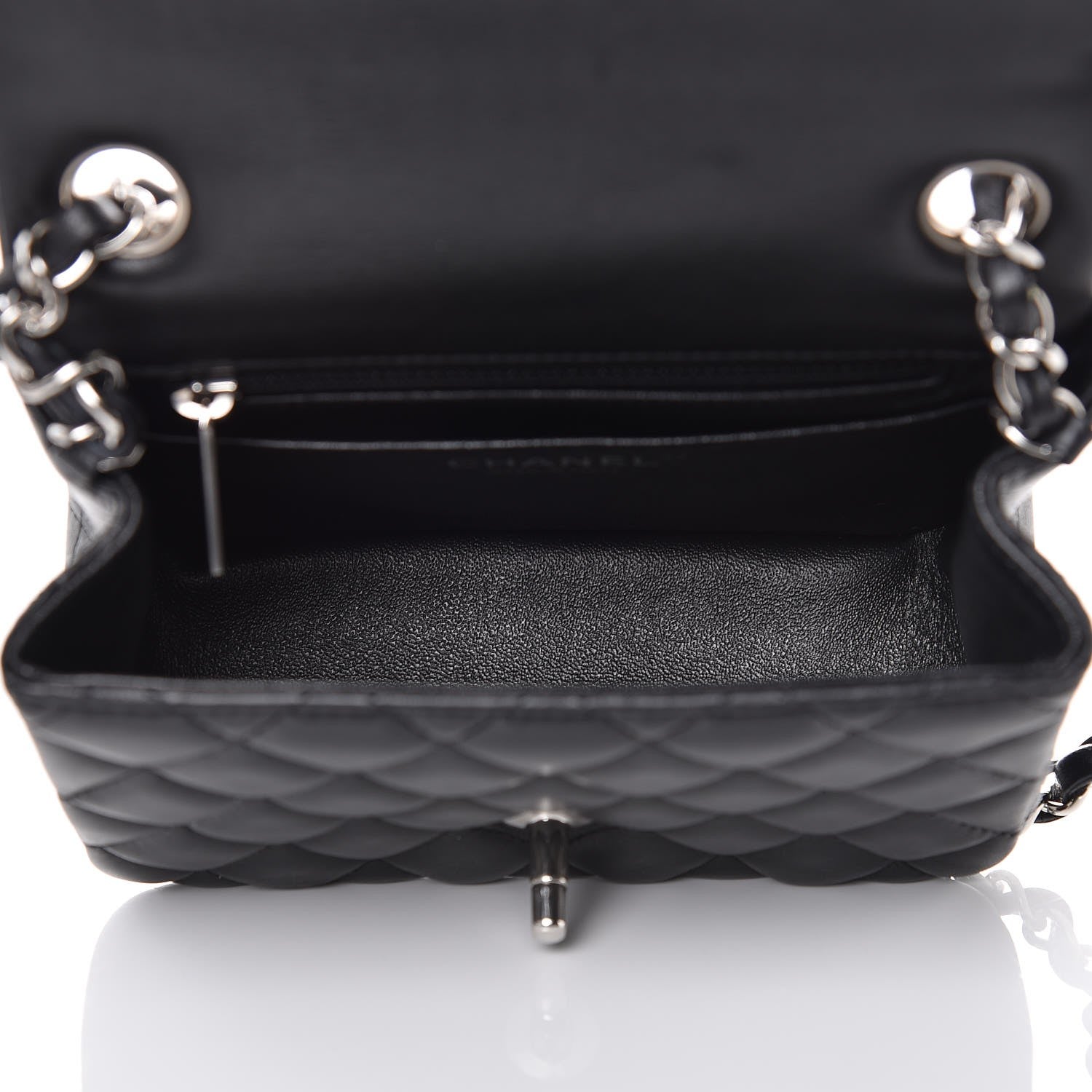 Chanel Lambskin Quilted Mini Square Flap Black 5 of 10