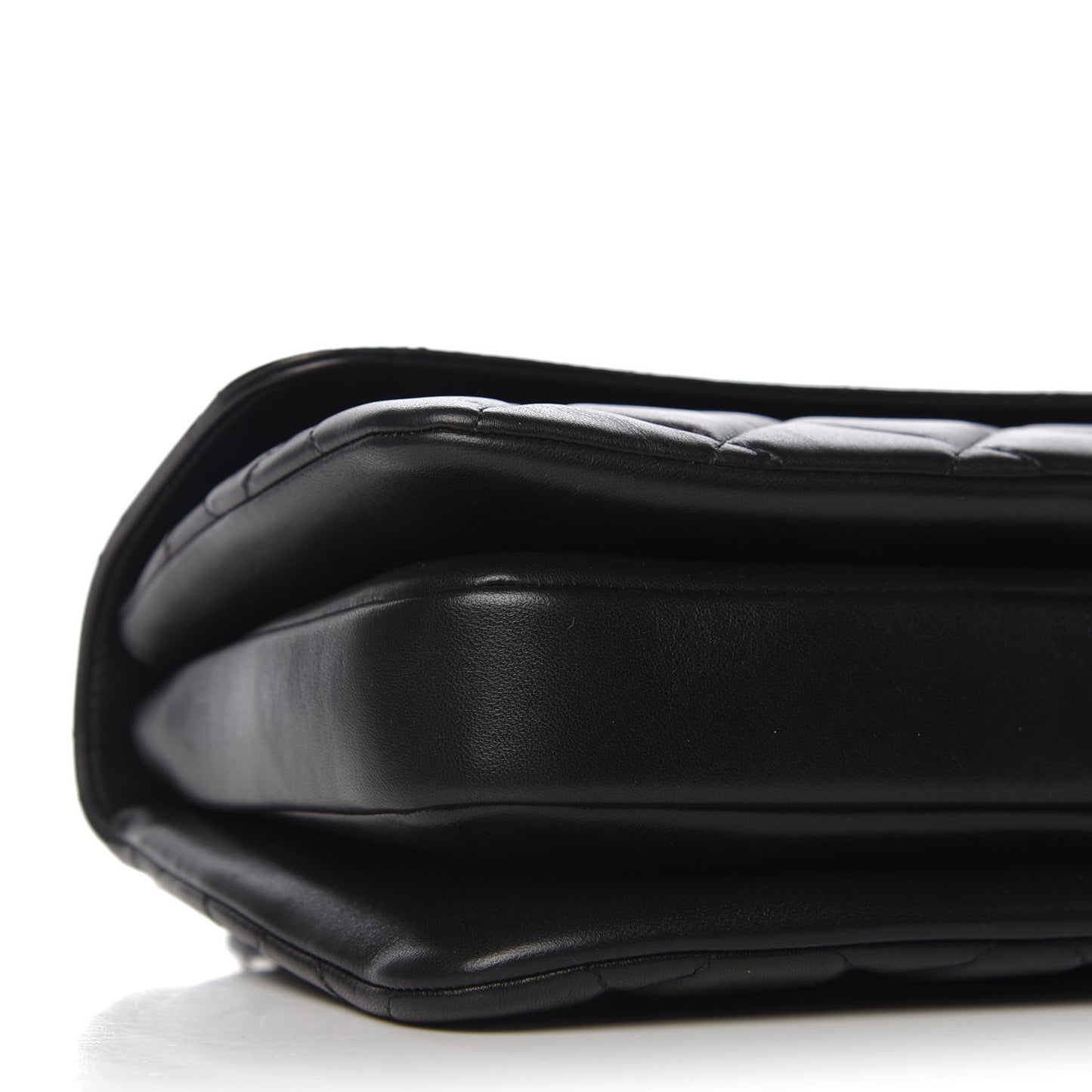 Lambskin Quilted Small Trendy CC Dual Handle Flap Bag Black