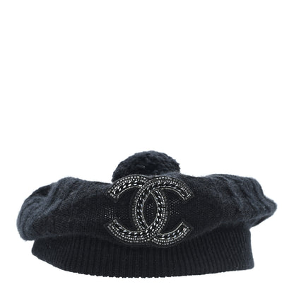 Chanel Cashmere CC Beret Black 3 of 9