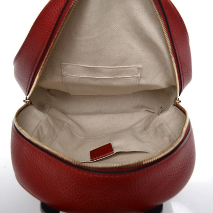 Gucci Pebbled Calfskin Bi-Color Soho Chain Backpack Red Navy 7 of 7