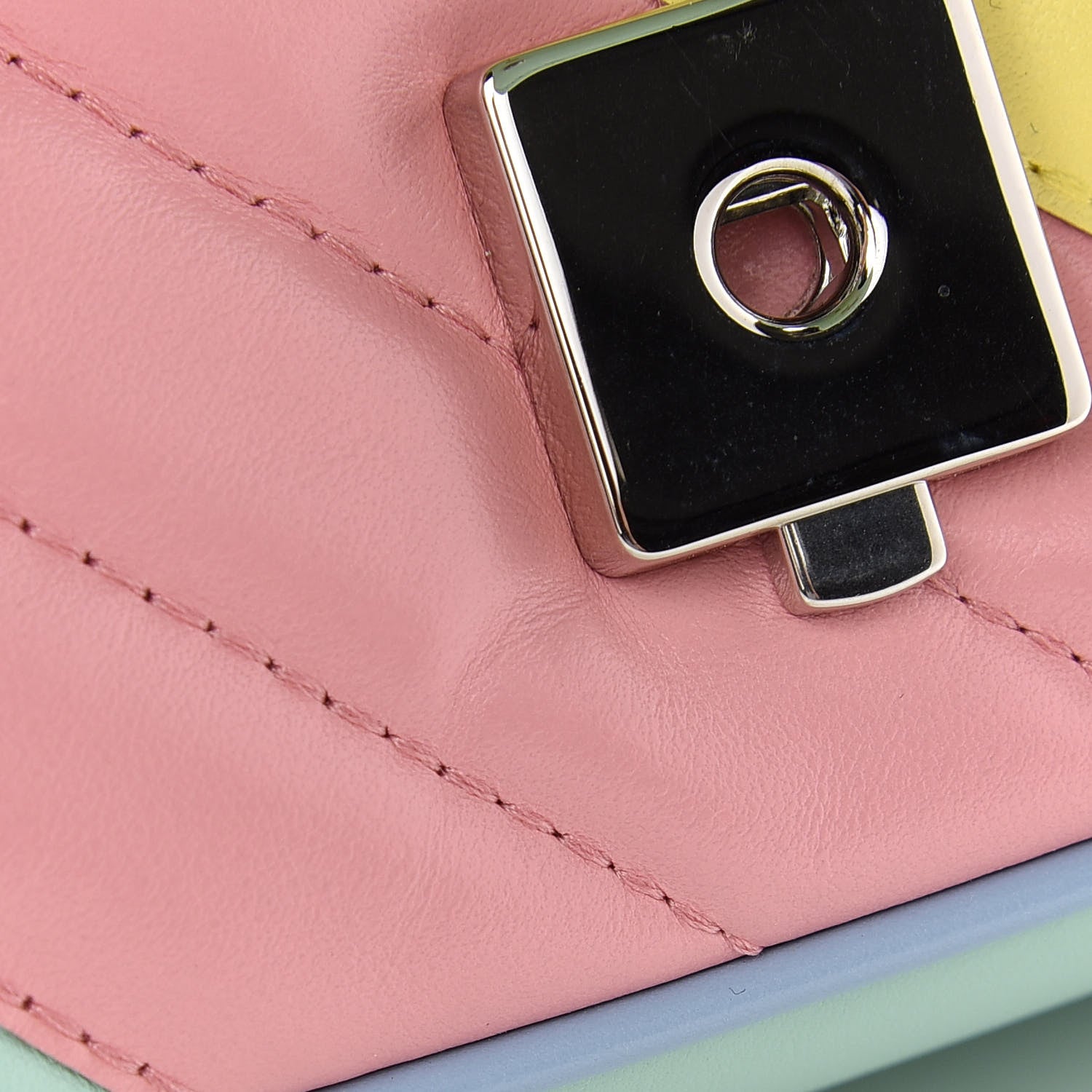 Gucci Calfskin Matelasse Diagonal Small GG Marmont Shoulder Bag Multicolor Pastel 10 of 11