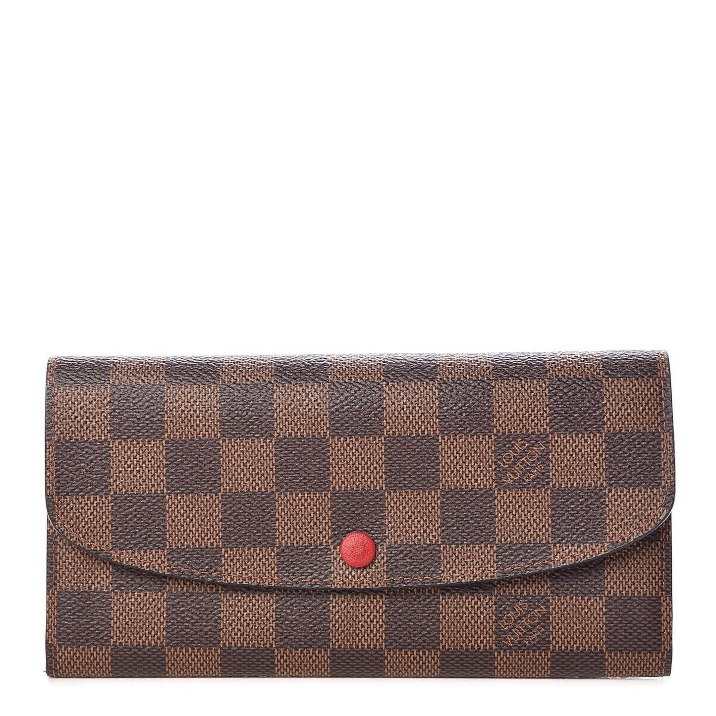 Damier Ebene Emilie Wallet Red