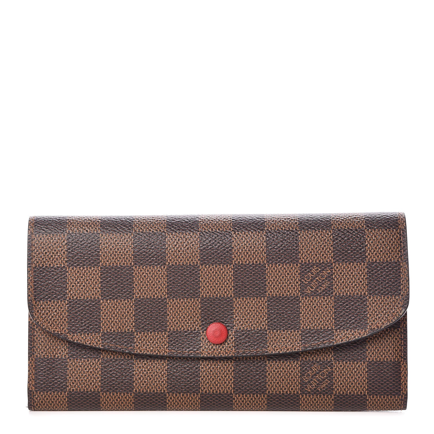 Louis Vuitton Damier Ebene Emilie Wallet Red 1 of 6