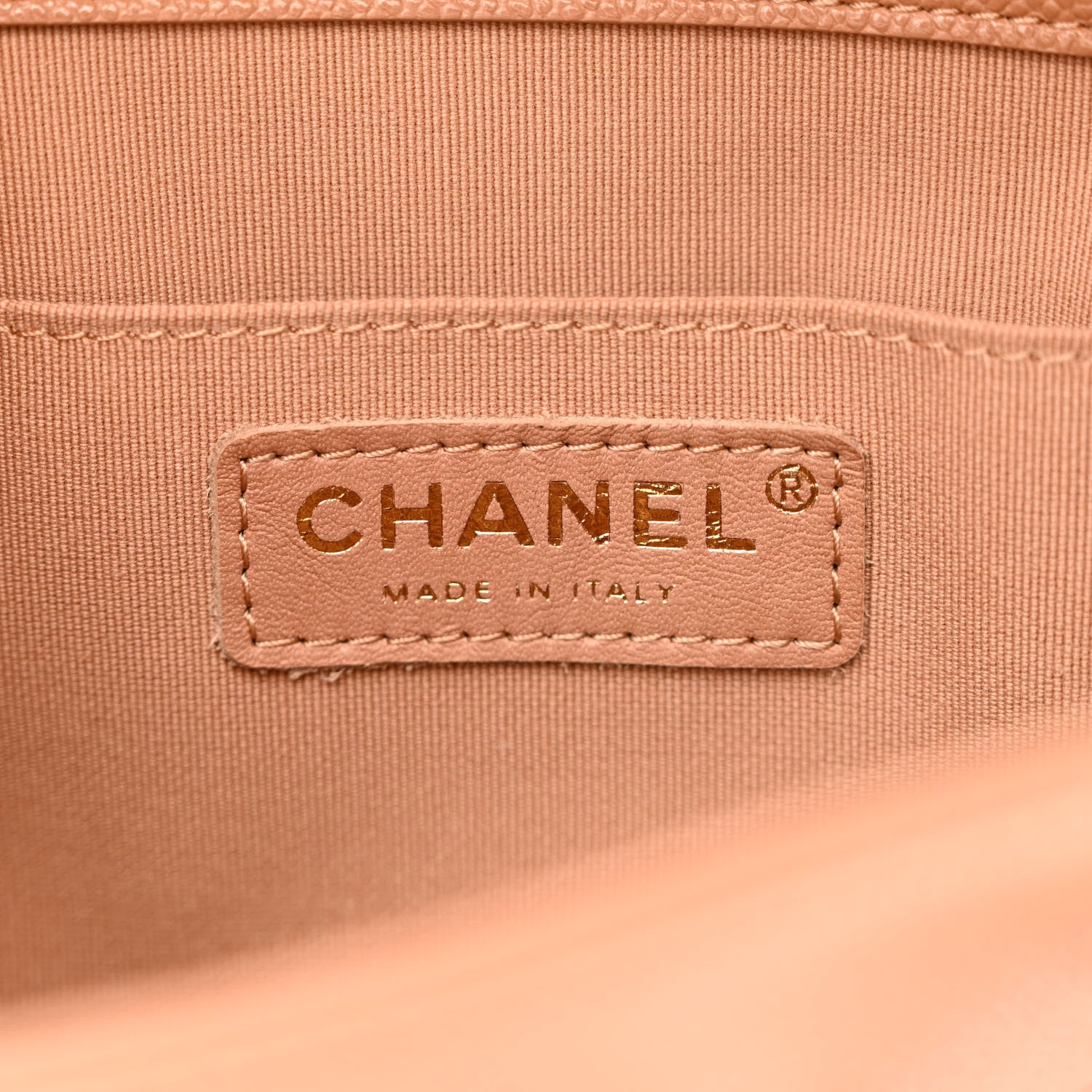 Chanel Shiny Caviar Quilted Medium Duma Pockets Drawstring Backpack Dark Beige 6 of 10