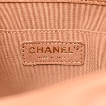 Chanel Shiny Caviar Quilted Medium Duma Pockets Drawstring Backpack Dark Beige 6 of 10