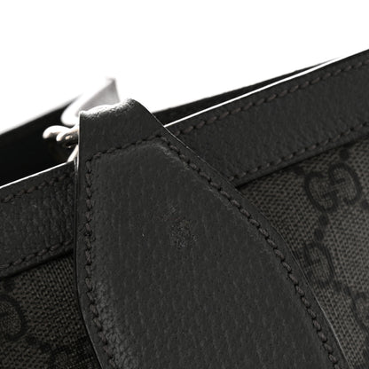 Gucci GG Supreme Monogram Textured Dollar Calfskin Large Ophidia Tote Bag Grey Black Graphite Grey 13 of 14