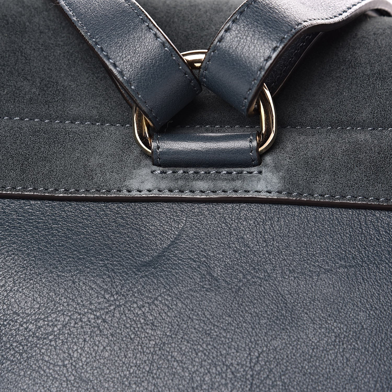 Chloe Suede Calfskin Medium Faye Backpack Silver Blue 11 of 12