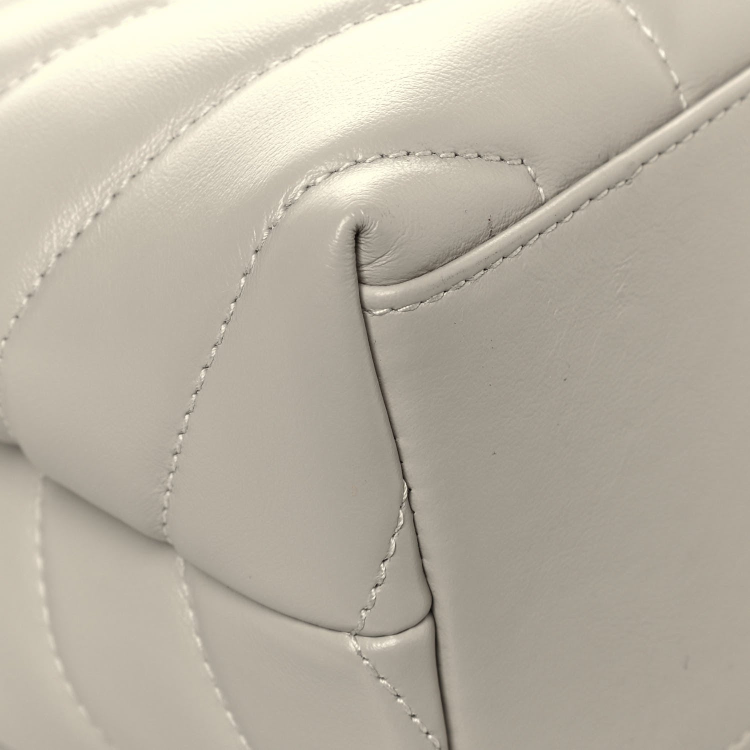 Saint Laurent Calfskin Y Quilted Monogram Small Loulou Chain Satchel Ivory 8 of 12