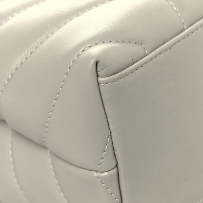 Saint Laurent Calfskin Y Quilted Monogram Small Loulou Chain Satchel Ivory 8 of 12