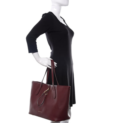 Burberry Grainy Calfskin Medium Honeybrook Tote Dark Plum 2 of 13