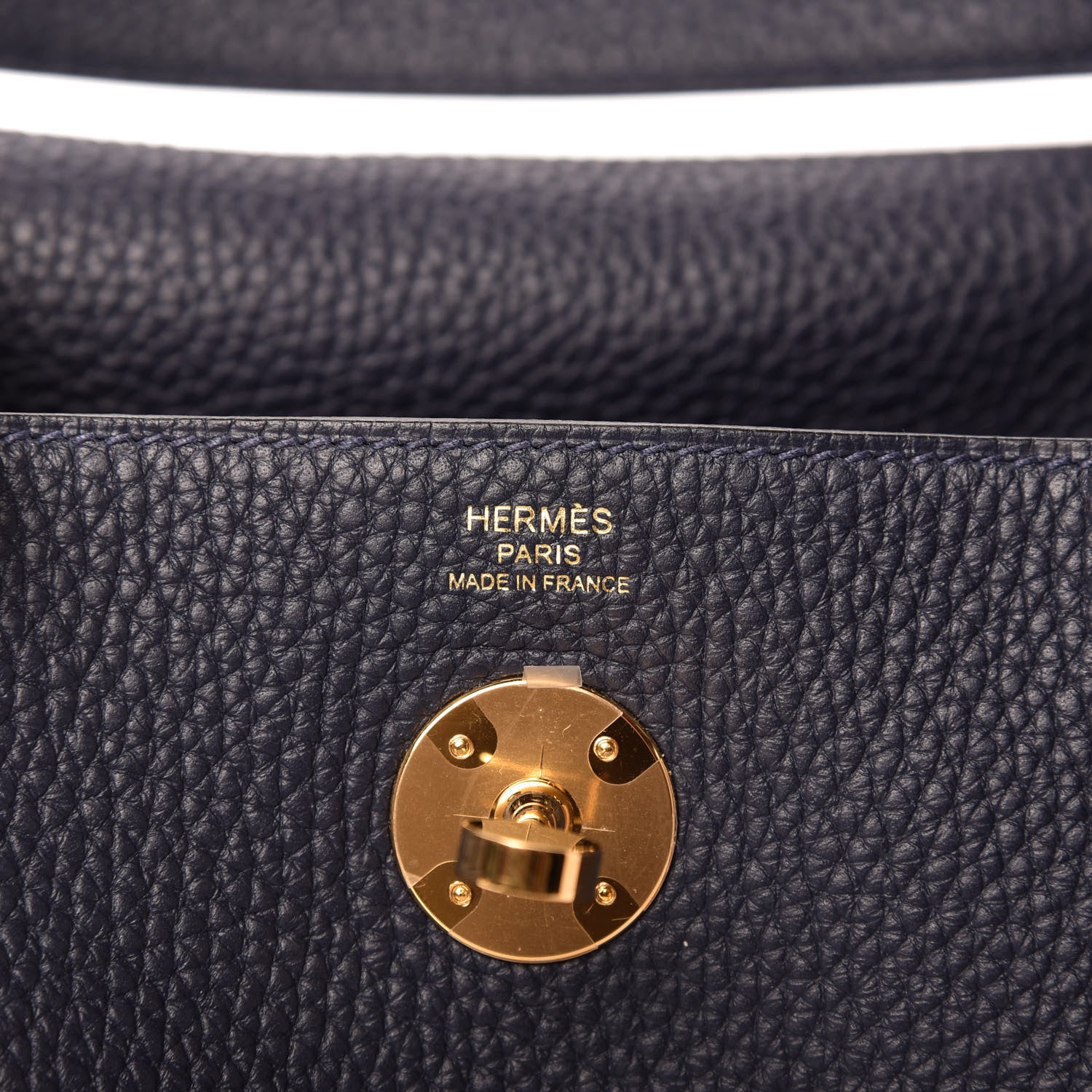Hermes Taurillon Clemence Lindy 26 Bleu Nuit 8 of 10