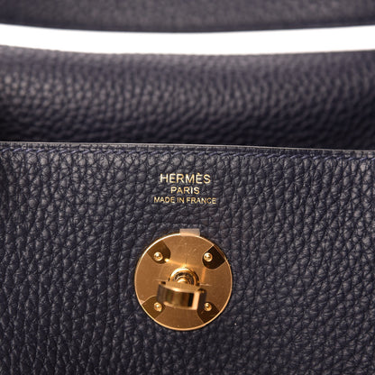 Hermes Taurillon Clemence Lindy 26 Bleu Nuit 8 of 10