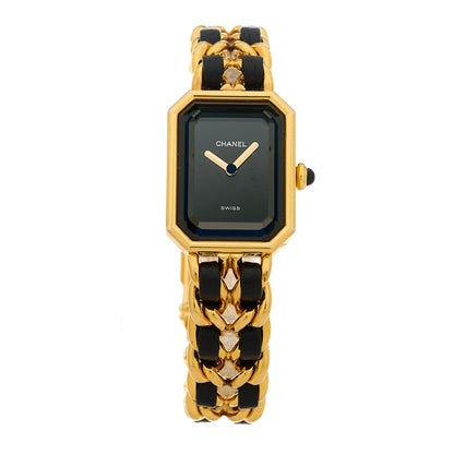 Chanel Stainless Steel Lambskin 20mm Chain Premiere Quartz Watch Gold M 1 of 4