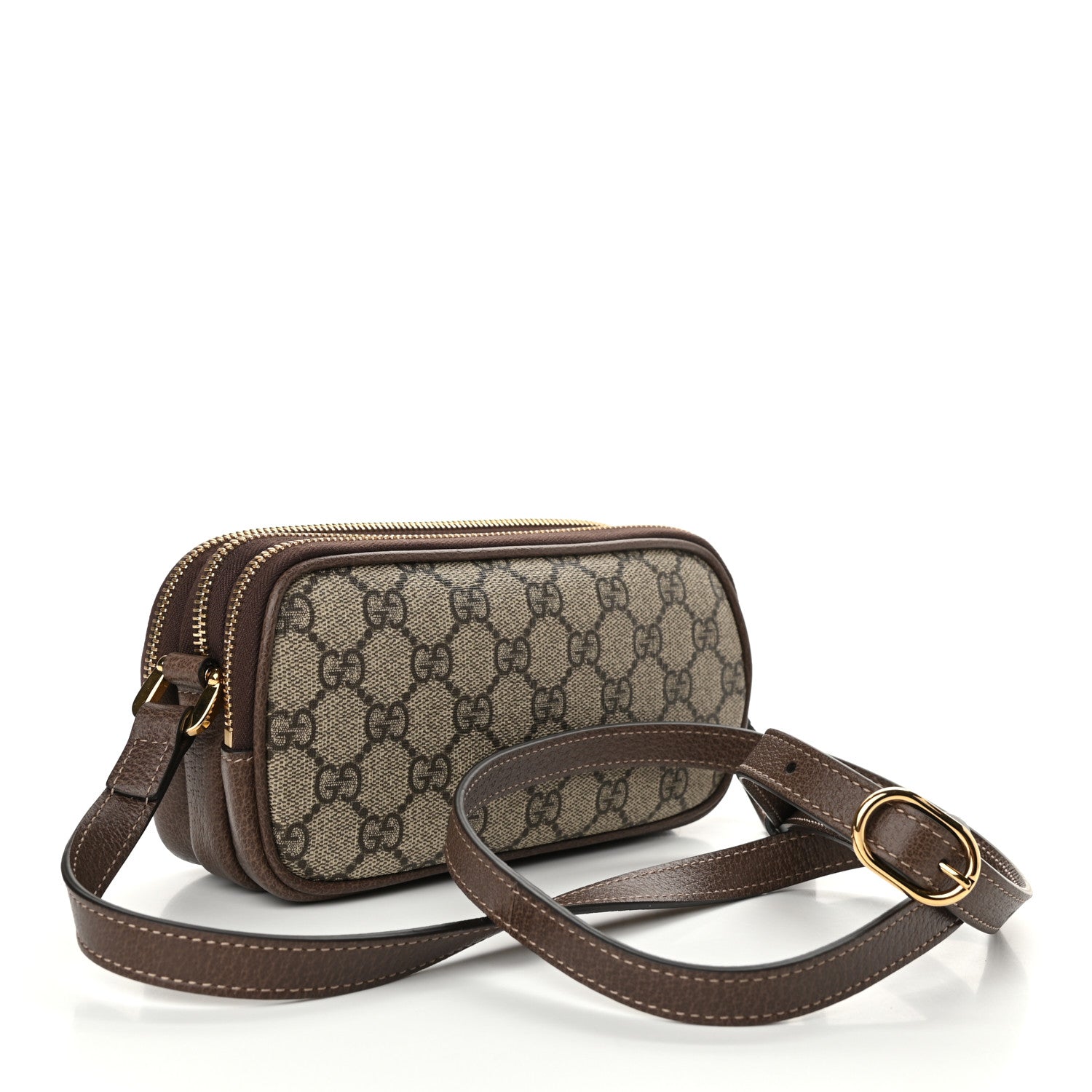 Gucci GG Supreme Monogram Web Mini Ophidia GG Bag Brown 3 of 10