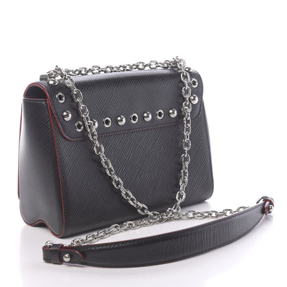 Louis Vuitton Epi Studded Twist Shoulder Bag MM Black 3 of 11