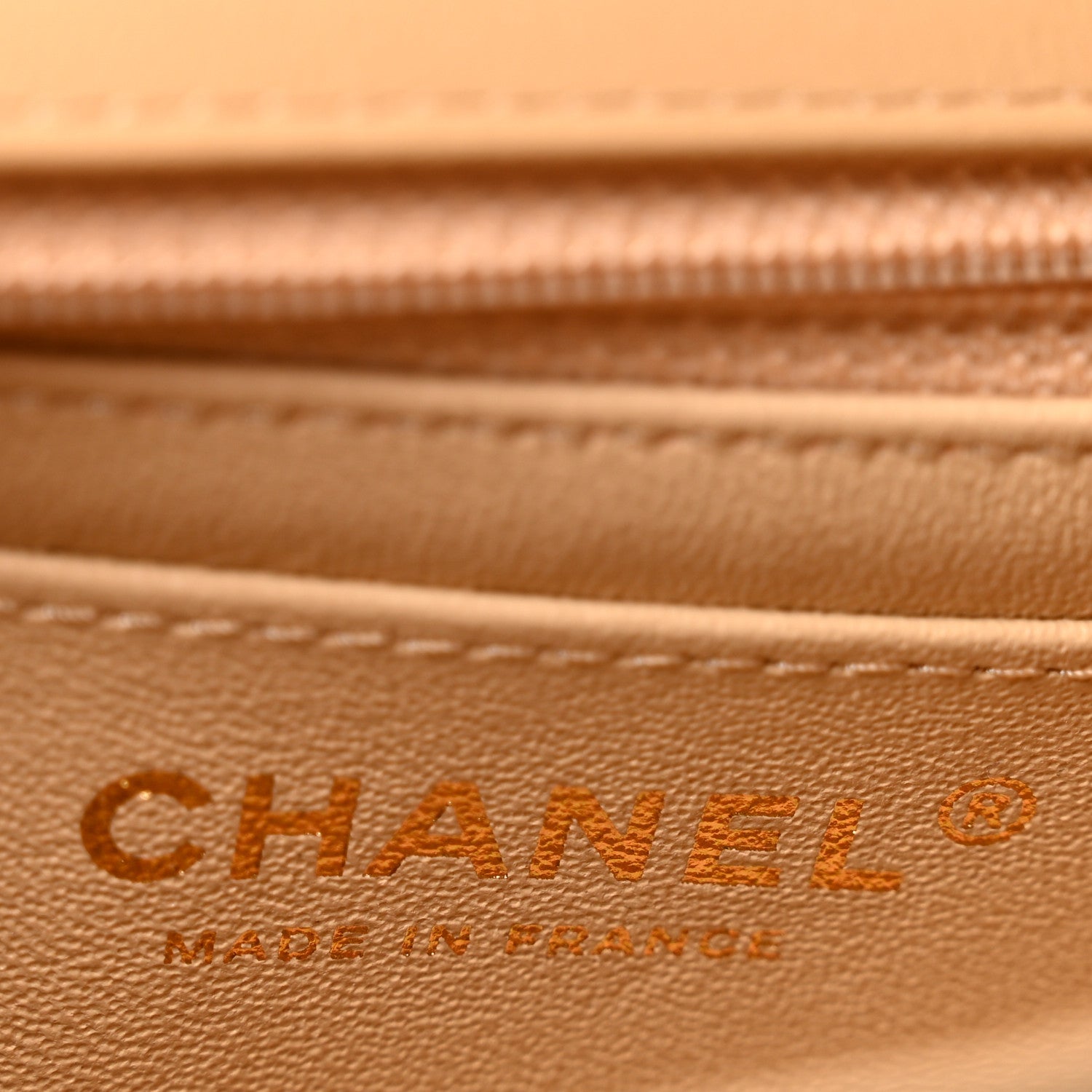 Chanel Lambskin Quilted Mini Rectangular Flap Beige Black 6 of 12