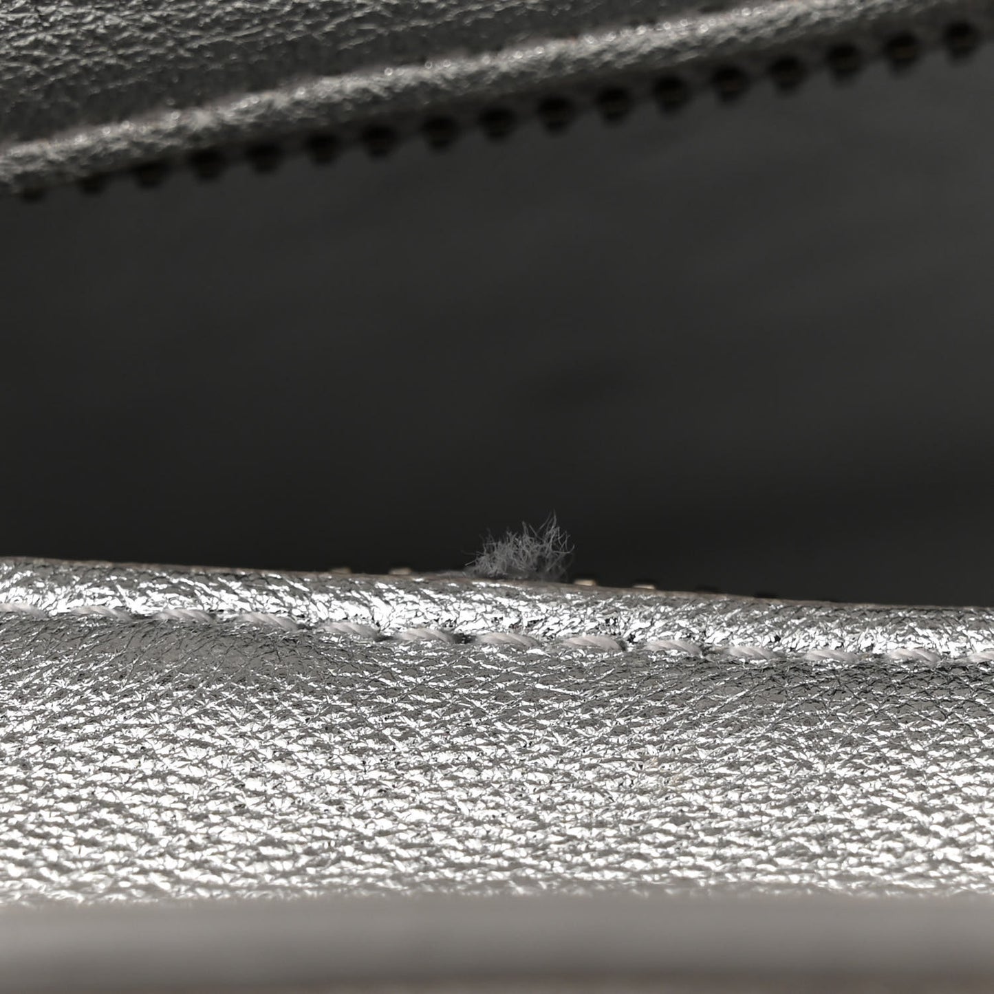 Laminated Lambskin Nano Luggage Silver