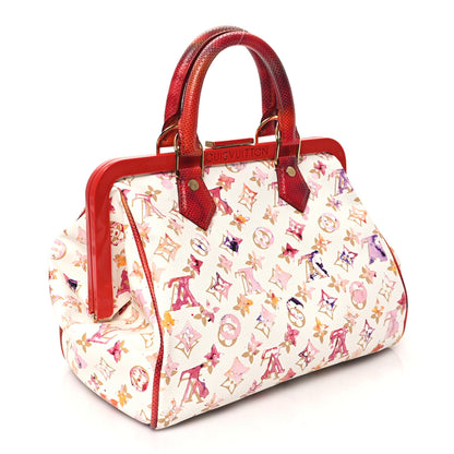 Louis Vuitton Watercolor Aquarelle Frame Speedy White 3 of 9